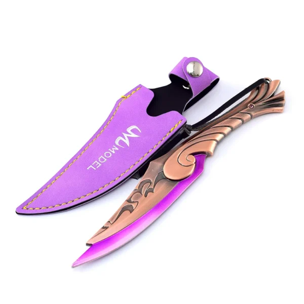 18cm Valorant Ignite Fan Sword Knife Toy Katana Cosplay Weapon Model With Holster Game Peripheral Kids
