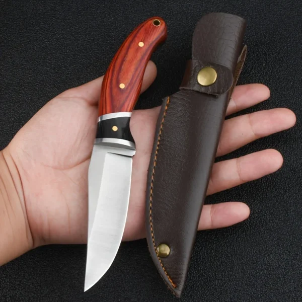 1pc Stainless Steel Kitchen Knife Portable EDC Fruit Pocket Knife Scabbard Kitchen Cutting Meat Knife Suitable 1