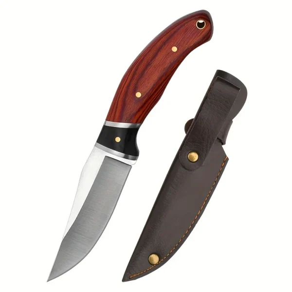 1pc Stainless Steel Kitchen Knife Portable EDC Fruit Pocket Knife Scabbard Kitchen Cutting Meat Knife Suitable 4