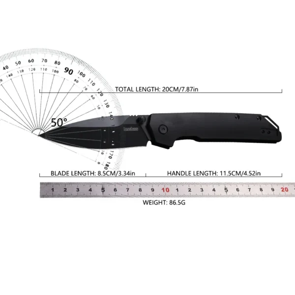 KS 2038 AXIS Foldable D2 Steel Blade Aluminum Alloy Handle Outdoor Fishing Camping Fruit Knife EDC 5