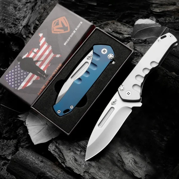 MEDFODR Outdoor Knife D2 Steel quick opening folding knife Fishing camping knife Emergency Tool Fruit knife 2