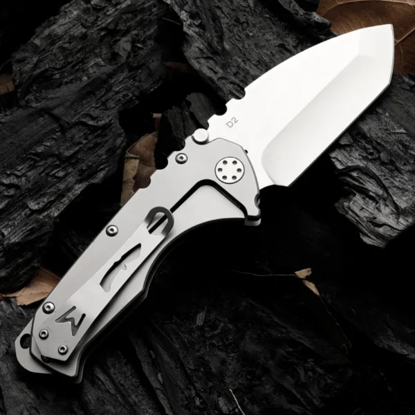 MKT D2 Steel Heavy duty folding knife Emergency rescue tool Camping hunting knife Sharp fruit knife 4