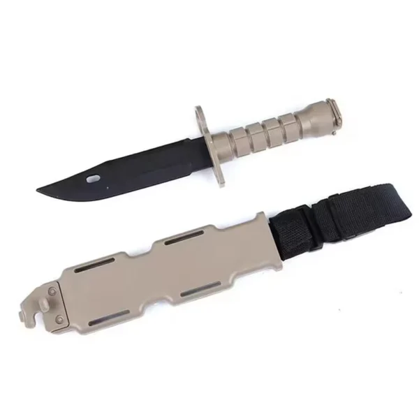 Rubber Knife Training with Sheath Fake plastic dagger Flexible and Soft Fixed Blade Suitable for props 3