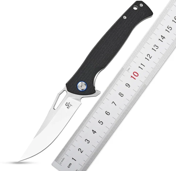 Sitivien ST143 Folding Knife D2 Steel Blade Micarta Handle EDC Tool Knifes Pocket Knives for Outdoor 1