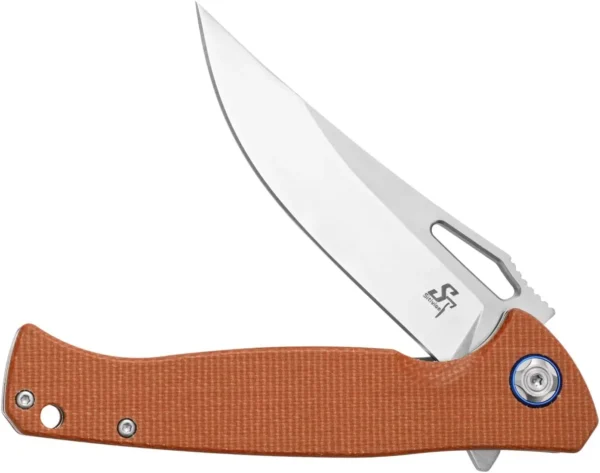 Sitivien ST143 Folding Knife D2 Steel Blade Micarta Handle EDC Tool Knifes Pocket Knives for Outdoor 3