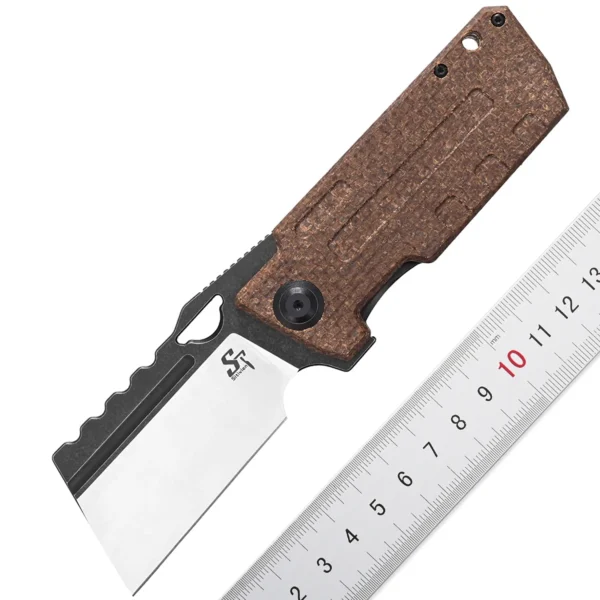 Sitivien ST155 Pocket Folding Knife Sandvik 14C28N Steel Blade G10 Micarta Handle EDC Tool Knifes for 1