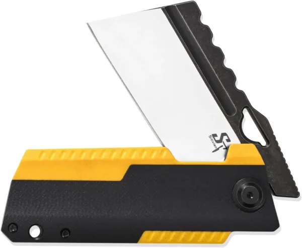 Sitivien ST155 Pocket Folding Knife Sandvik 14C28N Steel Blade G10 Micarta Handle EDC Tool Knifes for 3