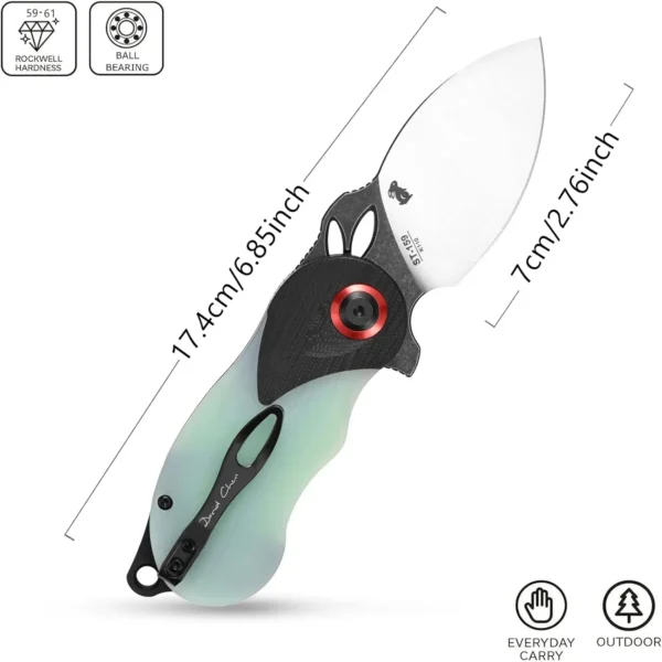 Sitivien ST159 Folding Knife K110 Steel Blade G10 Handle EDC Tool Pocket Knife for Working Outdoor 2