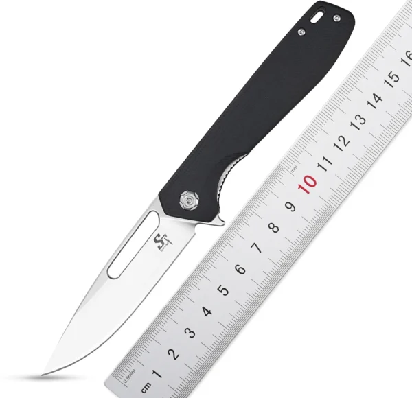 Sitivien ST801 Folding Knife 8Cr18Mov Steel Blade G10 Handle Pocket Knife EDC Tool Knife for Working 1