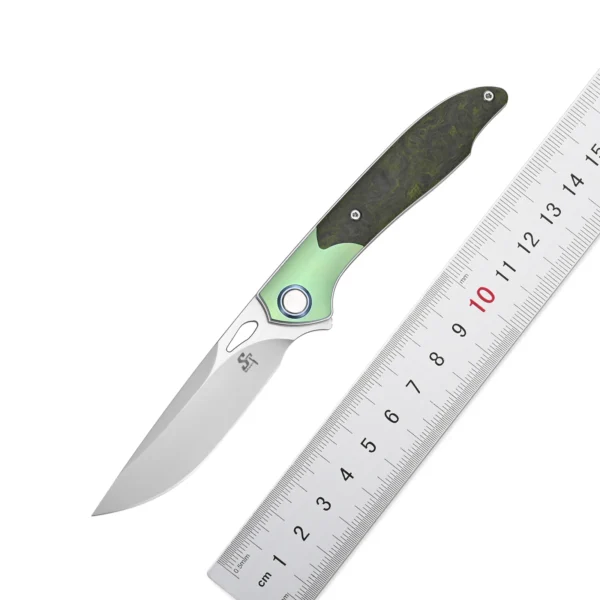 Sitivien ST990 Pocket Knife S35VN Steel Blade Titanium Carbon Fiber Handle EDC Tool for Outdoor Camping 1