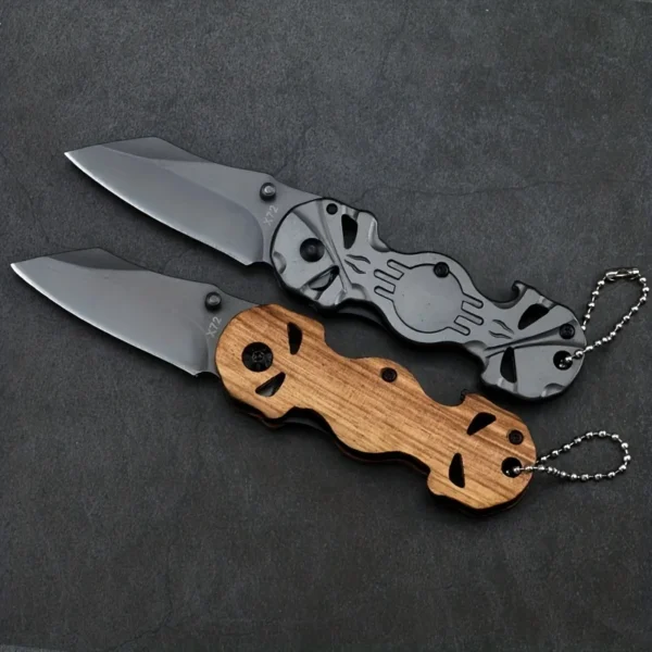 1pc Portable folding fruit knife Stainless steel EDC pocket knife Multi purpose BBQ cut meat knife 1