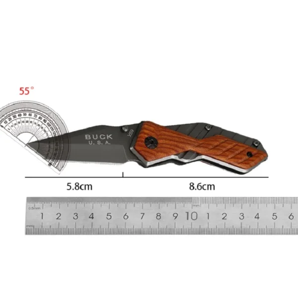 1pc Stainless steel camping folding knife High hardness Outdoor cutting knife Portable EDC pocket fruit knife 5