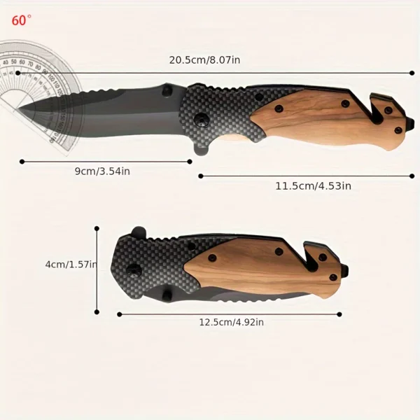 1pc Stainless steel outdoor folding pocket knife High hardness Camping Fruit Knife Multi purpose cutting knife 3