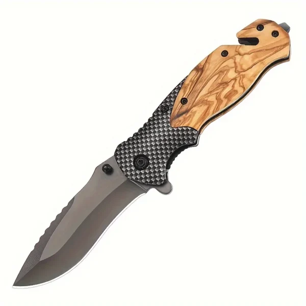 1pc Stainless steel outdoor folding pocket knife High hardness Camping Fruit Knife Multi purpose cutting knife 4