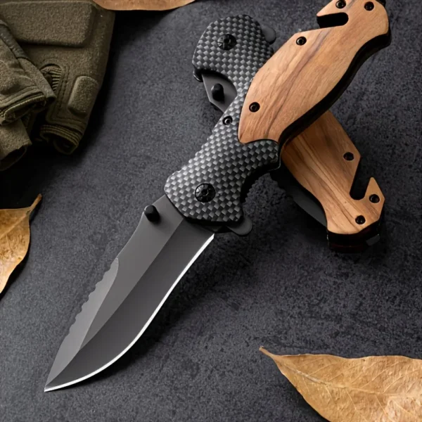 1pc Stainless steel outdoor folding pocket knife High hardness Camping Fruit Knife Multi purpose cutting knife