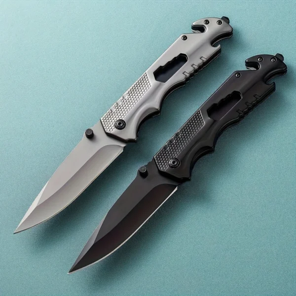 1pc Stainless steel portable outdoor folding knife High hardness EDC Camping Pocket Fruit Knife Multifunctional cutting 1