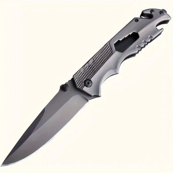 1pc Stainless steel portable outdoor folding knife High hardness EDC Camping Pocket Fruit Knife Multifunctional cutting 4