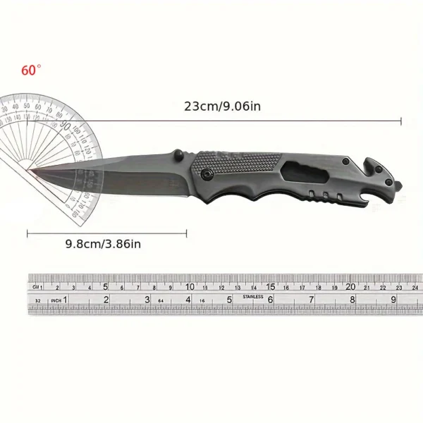 1pc Stainless steel portable outdoor folding knife High hardness EDC Camping Pocket Fruit Knife Multifunctional cutting 5