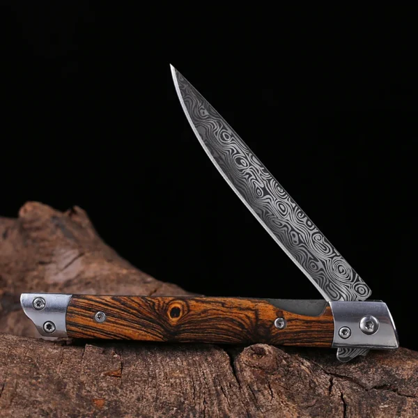 Folding Knife Damascus Survival Knife Tactical Camping Hunting Knife Self defense Pocket Knives Outdoor Tool With 1