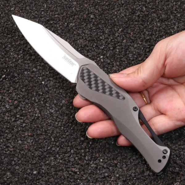 Kershaw 5500 Collateral KVT Assisted Flipper Knife Two Tone Drop Point Blade Aluminum Alloy Handles with 3