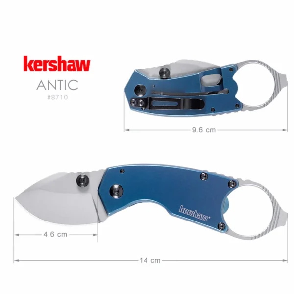 Kershaw 8710 Mini Folding Pocket Knife Bead Blast Drop Point Blade Outdoor Camping Tools EDC Self 1