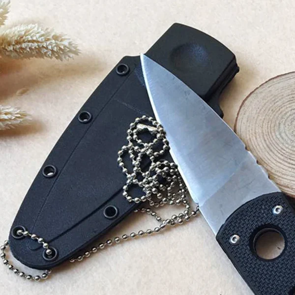 Mengoing Cold Small Outdoor Straight Knife Stainless Steel Survival Defense MULTI Fixed Blade Knife Tools 4