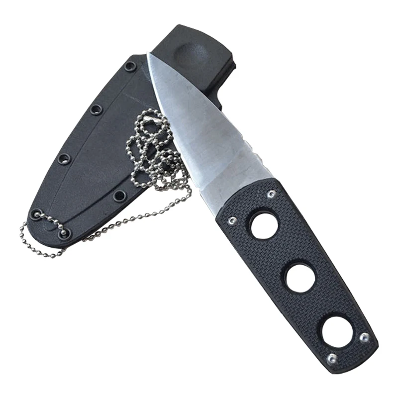 Mengoing Cold Small Outdoor Straight Knife Stainless Steel Survival Defense MULTI Fixed Blade Knife Tools