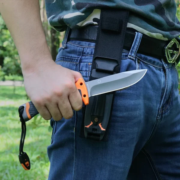 Military Fixed Blade Survival Knife Bear Grylls Ultimate 7Cr13 Blade Rubber Handle Outdoor Hunting Camping Combat 5