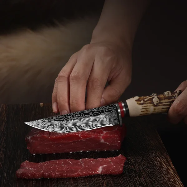 PLYS simulation antler knife household high end fruit knife Mongolian cutting meat knife sharp steak knife 2