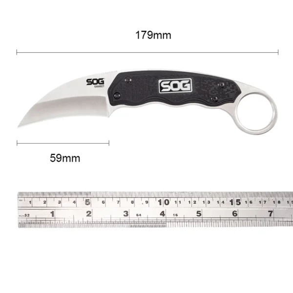 SOG GAMBIT Fixed Blade Knife Tactical Karambit EDC Outdoor Camping Self Defense Tools Cutter Pocket Hunting 5