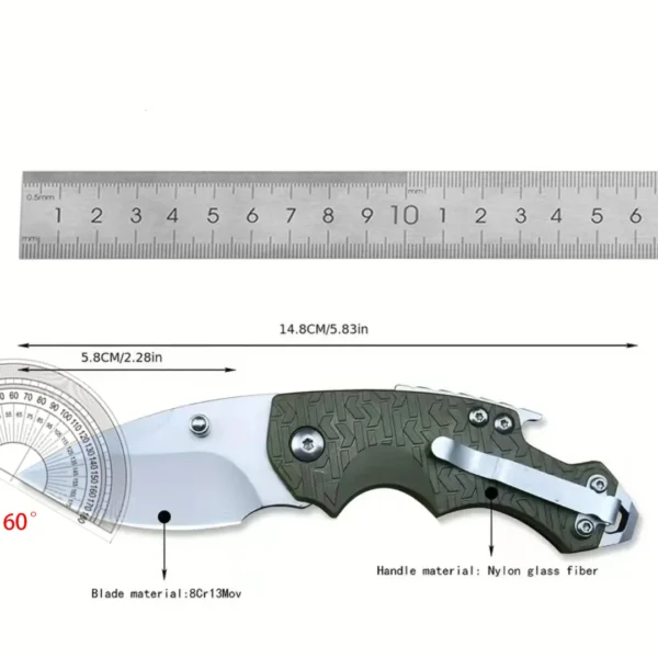 Stainless Steel Outdoor Folding Knife Portable EDC Camping Pocket Knife Multi purpose Fruit Knife for Hiking 5