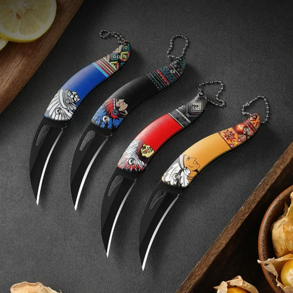 Steel Folding Knife Outdoor Knife Mini Portable Knife Pocket Folding Knife Suitable Outdoor Camping Daily Household 2