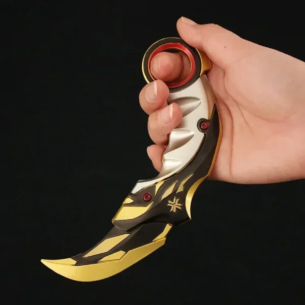 Valorant Karambit Prime Reaver Metal Weapon Uncut 16cm Game Balisong Peripherals Tactical Militery Samurai Toys Knife 1