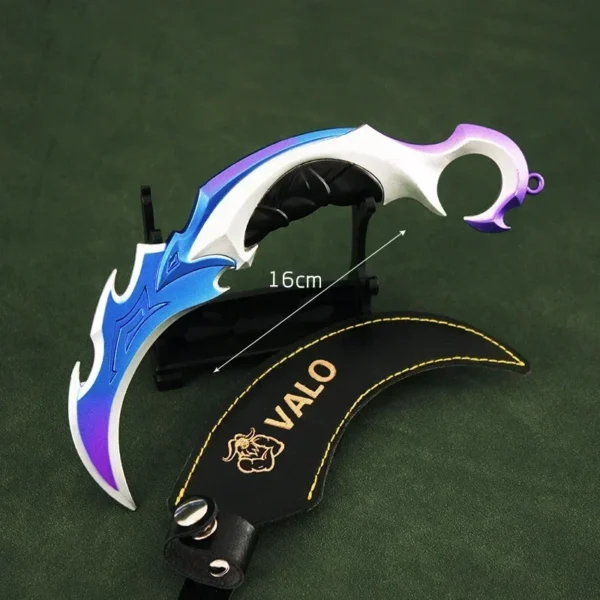 Valorant Karambit Prime Reaver Metal Weapon Uncut 16cm Game Balisong Peripherals Tactical Militery Samurai Toys Knife 5