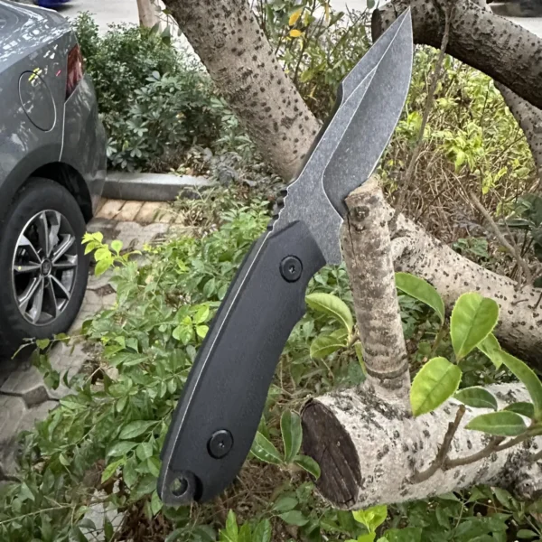 1pc Outdoor high hardness cutter EDC portable fixed blade with sheath suitable for camping hiking survival 4