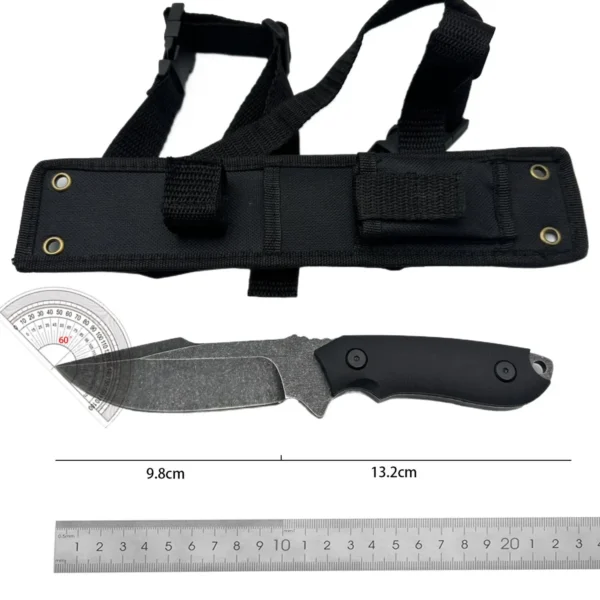 1pc Outdoor high hardness cutter EDC portable fixed blade with sheath suitable for camping hiking survival 5