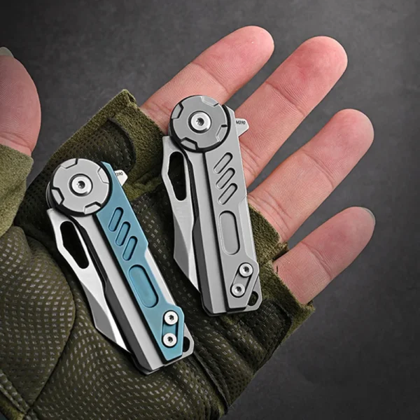 Caressolove Mini M390 Folding Knife EDC Portable Keychain Pendant Pocket Knife Express Unpacking Box Cutter Small 3