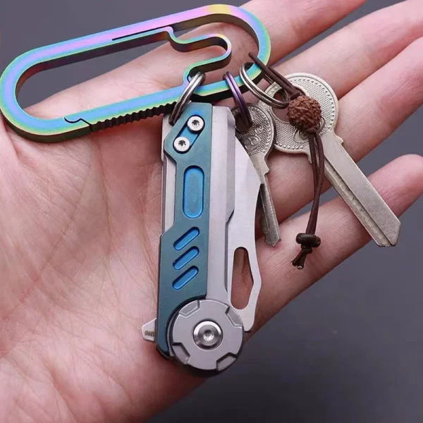 Caressolove Mini M390 Folding Knife EDC Portable Keychain Pendant Pocket Knife Express Unpacking Box Cutter Small 5