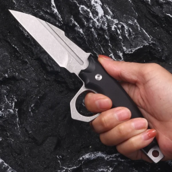 Edc Tactical Fixed Blade Knife Outdoor Pocket Knife G10 Handle Kydex Sheath Camping Tools High Hardness 1