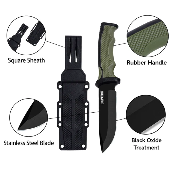 Fixed Blade Knife with Non slip Handle Survival Hunting Camping Tool Tactical Outdoor Knife EDC Tool 1