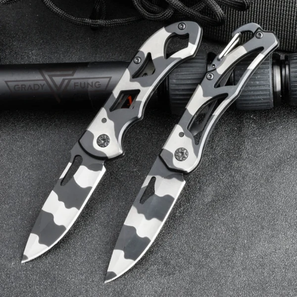 GradyFung Brand Folding Knife Stainless Steel Blade Small Pocket Knife for EDC Camping Utility KeyChain Hand 3