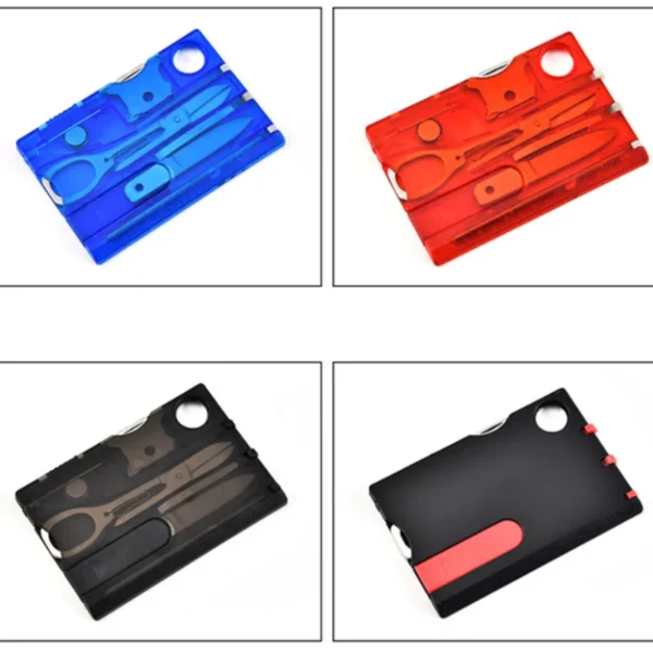 HOT 12 In 1 Pocket Credit Card Portable Multi Tools Outdoor Survival Camping Equipment 1 Box 2