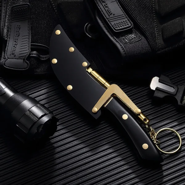 Mechanical Knife Sleeve Fixed Blade Knife Mini Portable Fruit Meat Pocket Knife Outdoor Camping Survival Gadgets 5