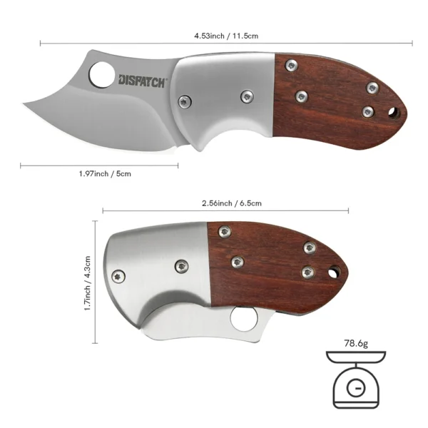 Mini Folding Knife Survival Pocket Knives with Wooden Handle Damascus Blade Camping Outdoor EDC Hand Tools 1
