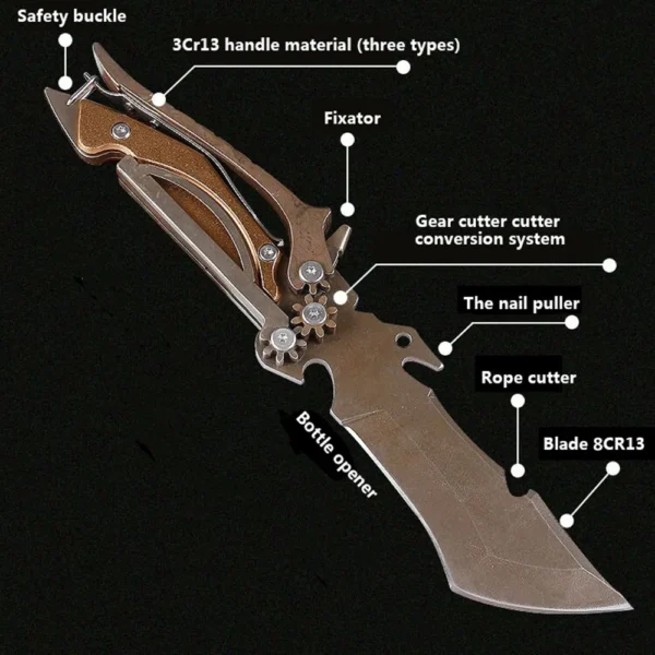 Multifunctional Fixed Blade Knife Twig Scissors Outdoor Camping Survival Practical Tools Tactical Self defense Straight Knife 1