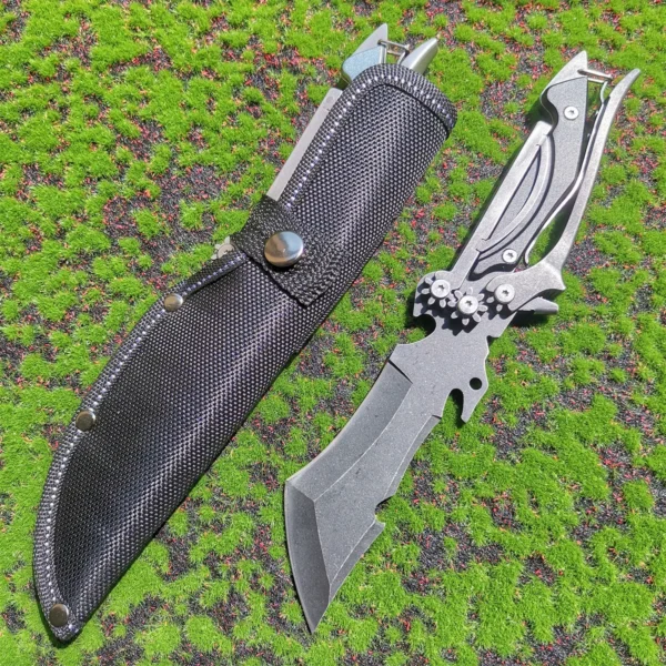 Multifunctional Fixed Blade Knife Twig Scissors Outdoor Camping Survival Practical Tools Tactical Self defense Straight Knife 5