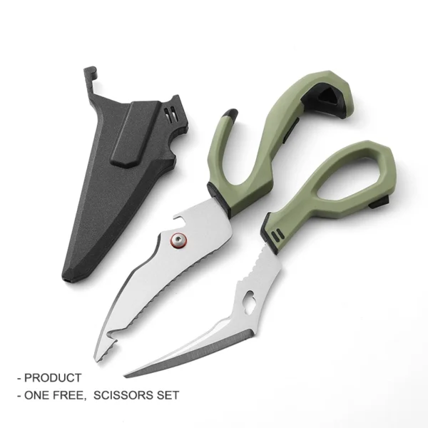 Premium Fishing Cutting Scissors Heavy Duty Kitchen with Detachable Blades Stainless Steel Multi function Poultry Shears 4