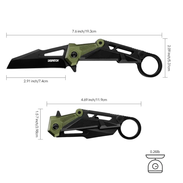 Stainless Steel Pocket Knife Folding Knife With Aluminum Handle For Outdoor Camping Survival Hunting EDC Tool 1