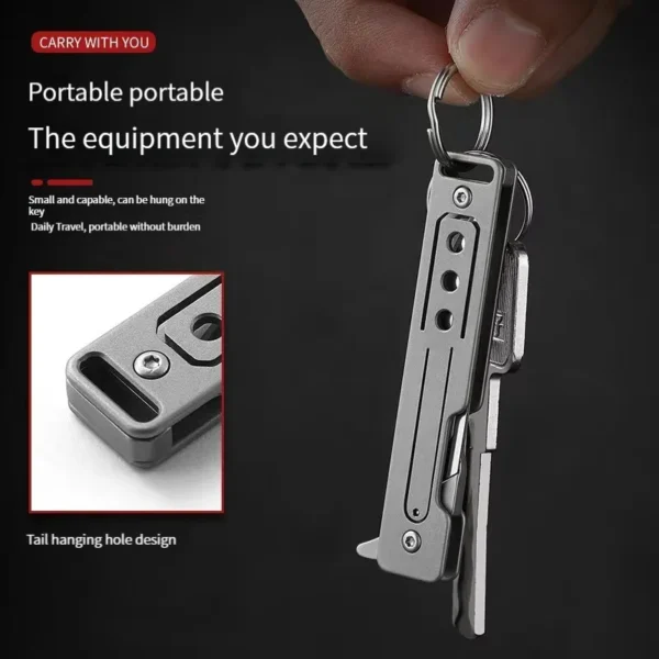 Titanium Alloy Art Knife Quick Opening Folding Blade Sharp and Portable Express Delivery Small Knife Keychain 3