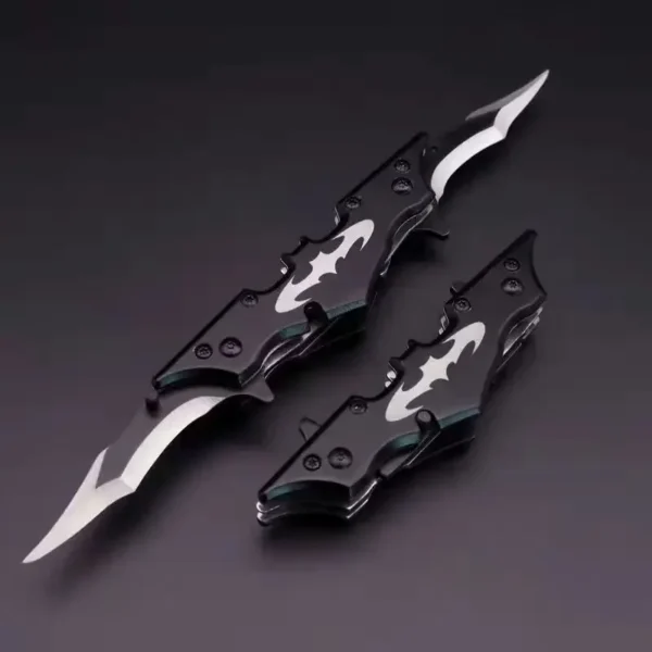 Two Dual Double Blade knife Folding Blade Knives Stainless Steel Handle Camping Knife Outdoor l knives